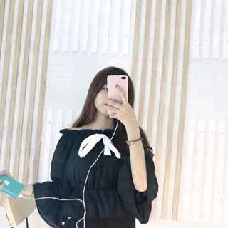 Áo voan cột nơ