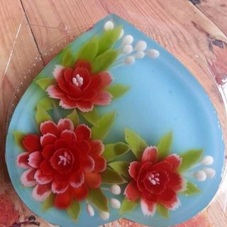 Bánh thạch 3d màu xanh hoa đậu biếc