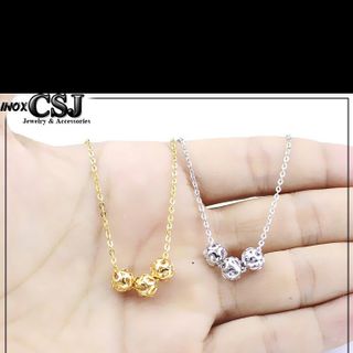 dây chuyền 3 trái cầu mạ vàng