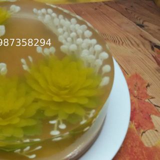Bánh thạch 3d màu vàng chanh leo