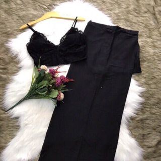 sét bộ áo dây ren quần maxi
