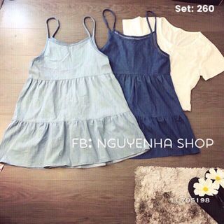 SET YẾM JEAN ÁO THUN