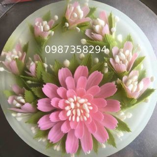 Bánh thạch 3d màu hồng
