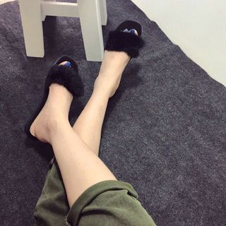 Dép lông quai quai bản