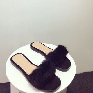 Dép lông quai quai bản