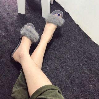 Dép lông quai quai bản
