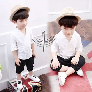 Bán buôn bỏ sỉ Set áo quần Yukata cho bé trẻ em giá rẻ nhất chất vải đũi