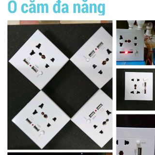 Ổ cắm đa năng có 2 cổng USB âm tường