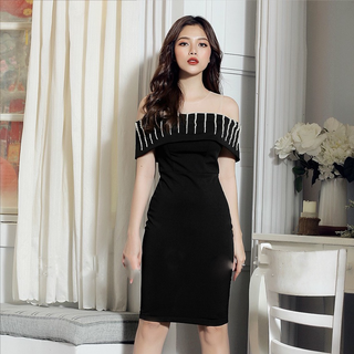ĐẦM BODY TRỄ VAI ĐÍNH HỘT - SD1314