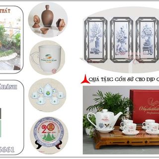 Bộ ấm chén in logo theo yêu cầu