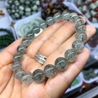 Vòng tay thạch anh tóc xanh tơ 9 ly - MSP 610