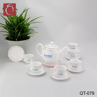 Bộ ấm chén in logo theo yêu cầu