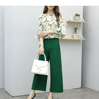Set bộ ống rộng áo hoa - MS 1506