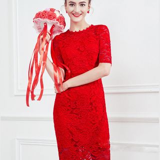 ĐẦM REN BODY VIỀN HOA TAY LỞ - SD016