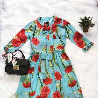 ĐẦM XÒE HỌA TIẾT BÔNG XINH XẮN - SD024