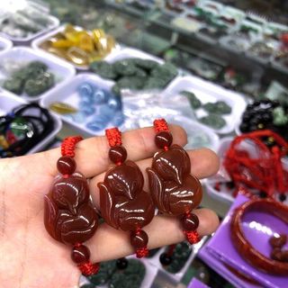 Vòng tay hồ ly mã não đỏ tết dây - MSP 612