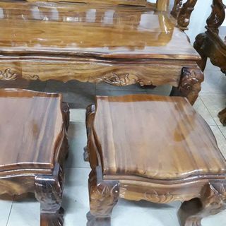bộ salon gổ muồng cột 12 gồm 6 món hàng chuẩn