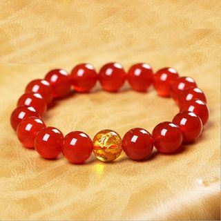 Vòng tay đá mã não đỏ 10 ly - MSP 637