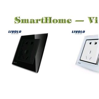 Ổ cắm mặt kính cường lực Livolo