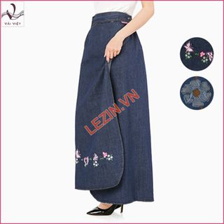 Váy nắng jean - Cúc đồng