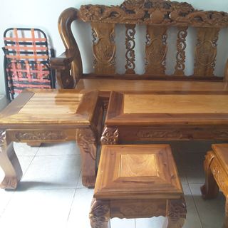 salon gỗ cột 12 gồm 7 món hàng chuẩn không lổi mới 100