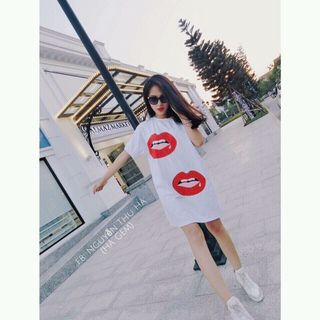 đầm in hình môi