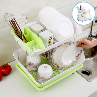 Kệ Chén 2 Tầng Có Khay Thoát Nước