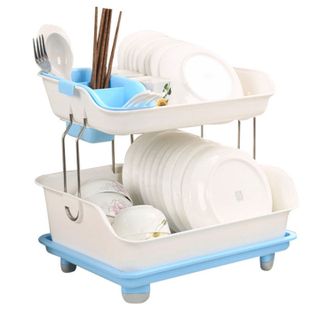 Kệ Chén 2 Tầng Có Khay Thoát Nước