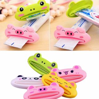 Combo 5 dụng cụ kẹp kem đánh răng hình thú