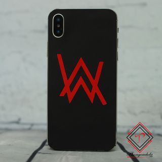 Miếng dán da điện thoại Alan Walker Đỏ tất cả các dòng trên thị trường