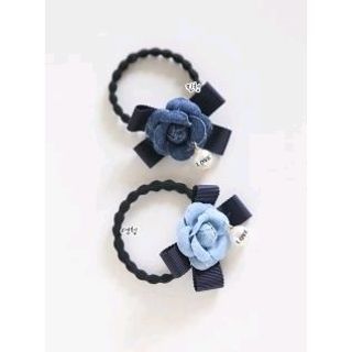 Cột tóc hoa denim Hàn Quốc