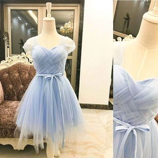 ĐẦM XÒE TRỄ VAI LƯỚI XẾP CỰC XINH