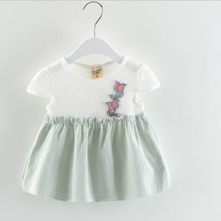 váy cotton phối màu