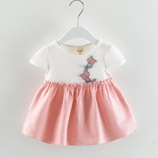 váy cotton phối màu