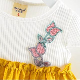 váy cotton phối màu