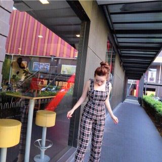 jum dài caro nơ lưng