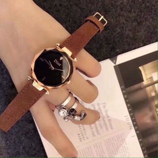 đồng hồ da lộn nữ