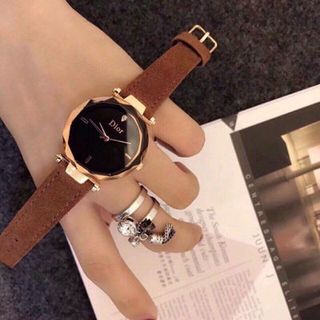 đồng hồ da lộn nữ