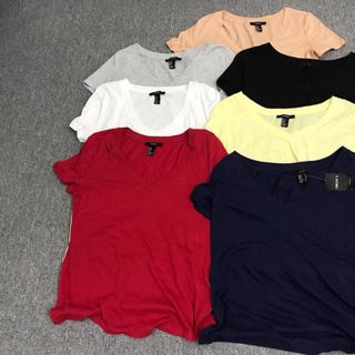 Áo thun basic cổ tim