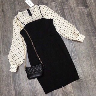 Đầm body/voan bi