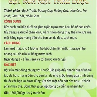 bột rửa mặt thảo dược giá sỉ