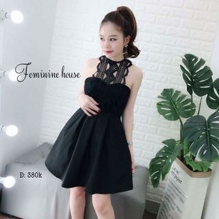 đầm kim tuyến phối ren