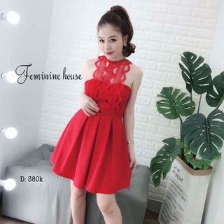 đầm kim tuyến phối ren