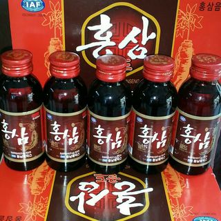 Hộp 10 chai nước hồng sâm cahi nhỏ 100 ml