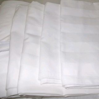 Bộ ga trắng sọc 1m6x2m cho khách sạn homestay