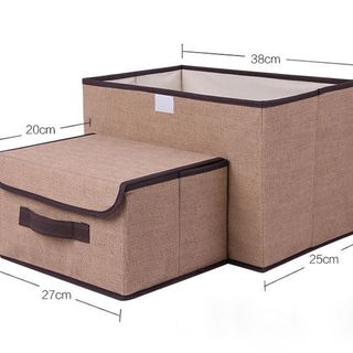 Combo 2 Tủ Vải Khung Cứng hết nâu đậm xám