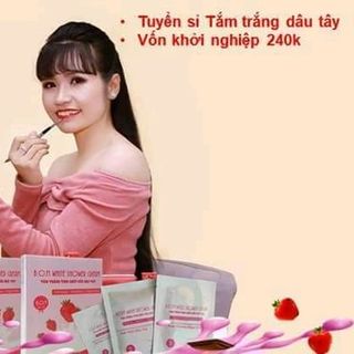 tắm trắng dâu tây sữa tươi