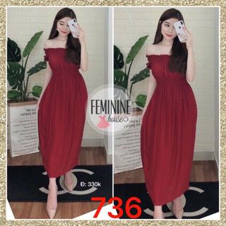 Đầm ren nhúng bẹt vai