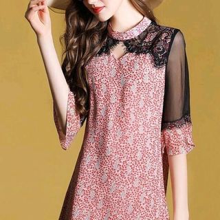 Đầm Lụa Phối Ren