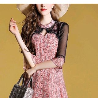 Đầm Lụa Phối Ren